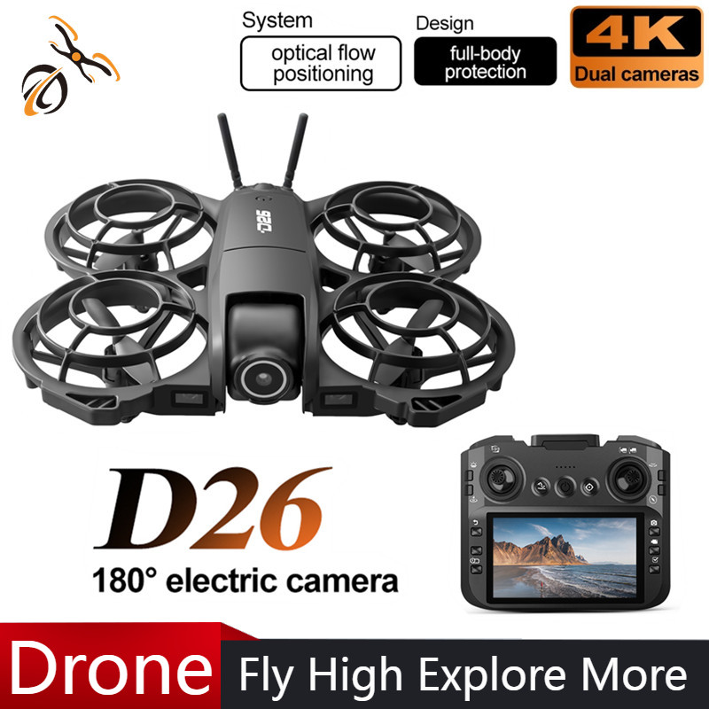 D26 Drone 4K Aerial HD 180° Ca - Rc Helicopter Case recension och pris