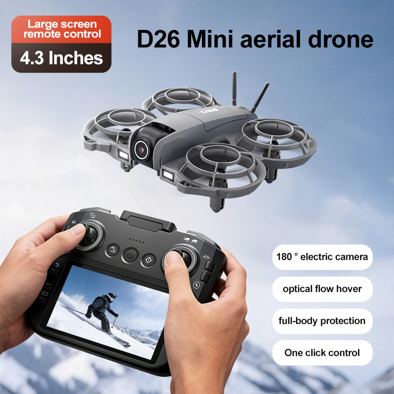 D26 Drone 4K Aerial HD 180° Ca - Rc Helicopter Case recension och pris