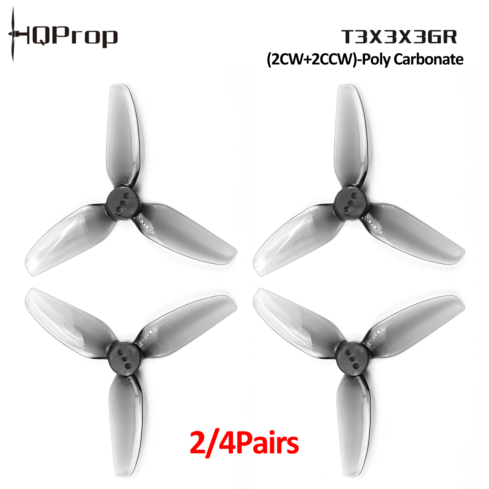 2/4 Pairs HQProp T3X3X3GR Prop - Rc Helicopter Blade recension och pris
